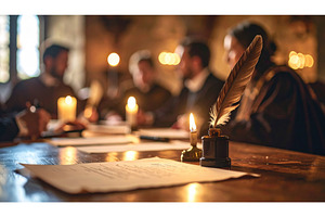 A historic candle-lit scene with, a Background Photo by Igor Tichonow