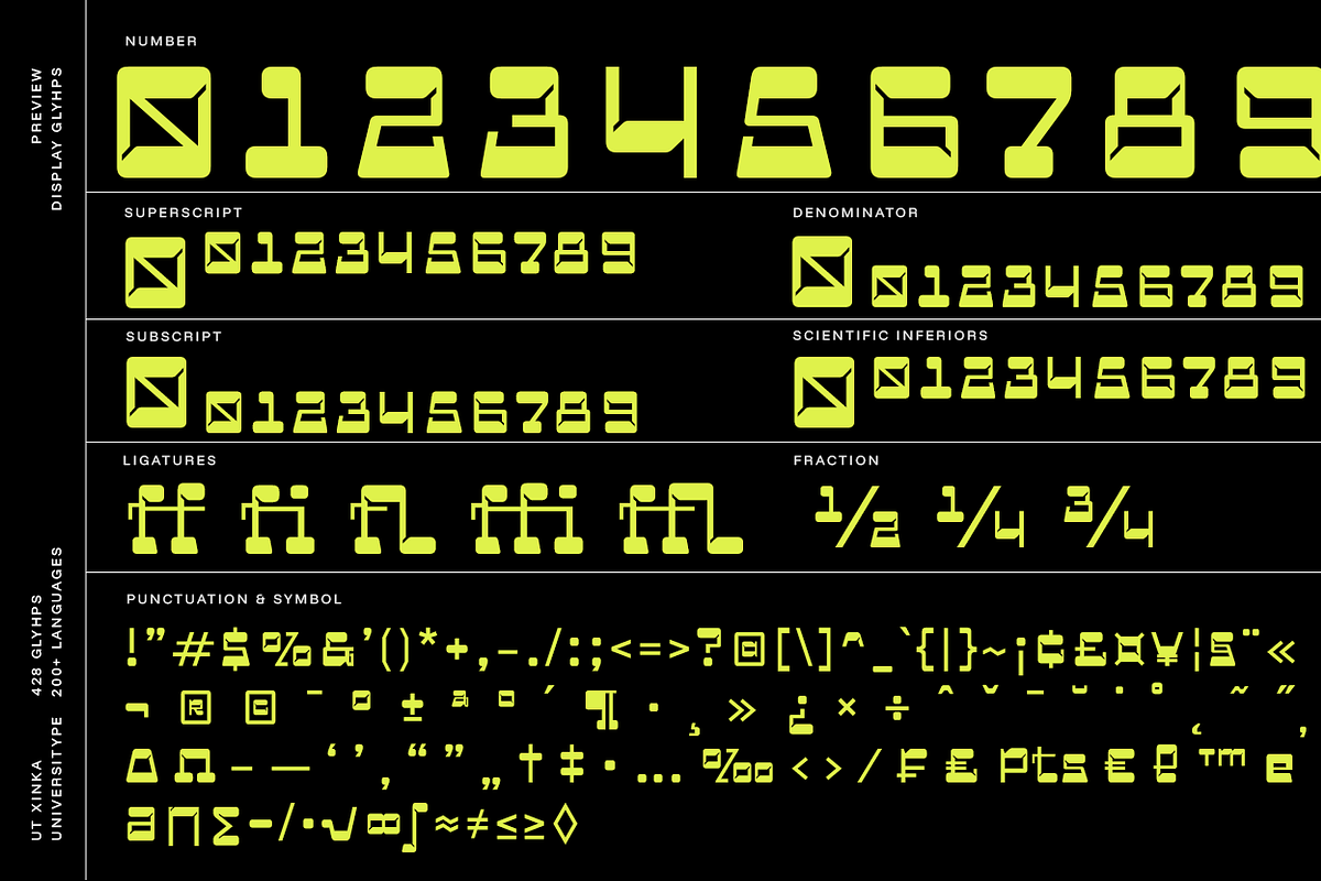 UT Xinka - A Reverse Display Font, a Sans Serif Font by Universitype (Photo 4 of 12)