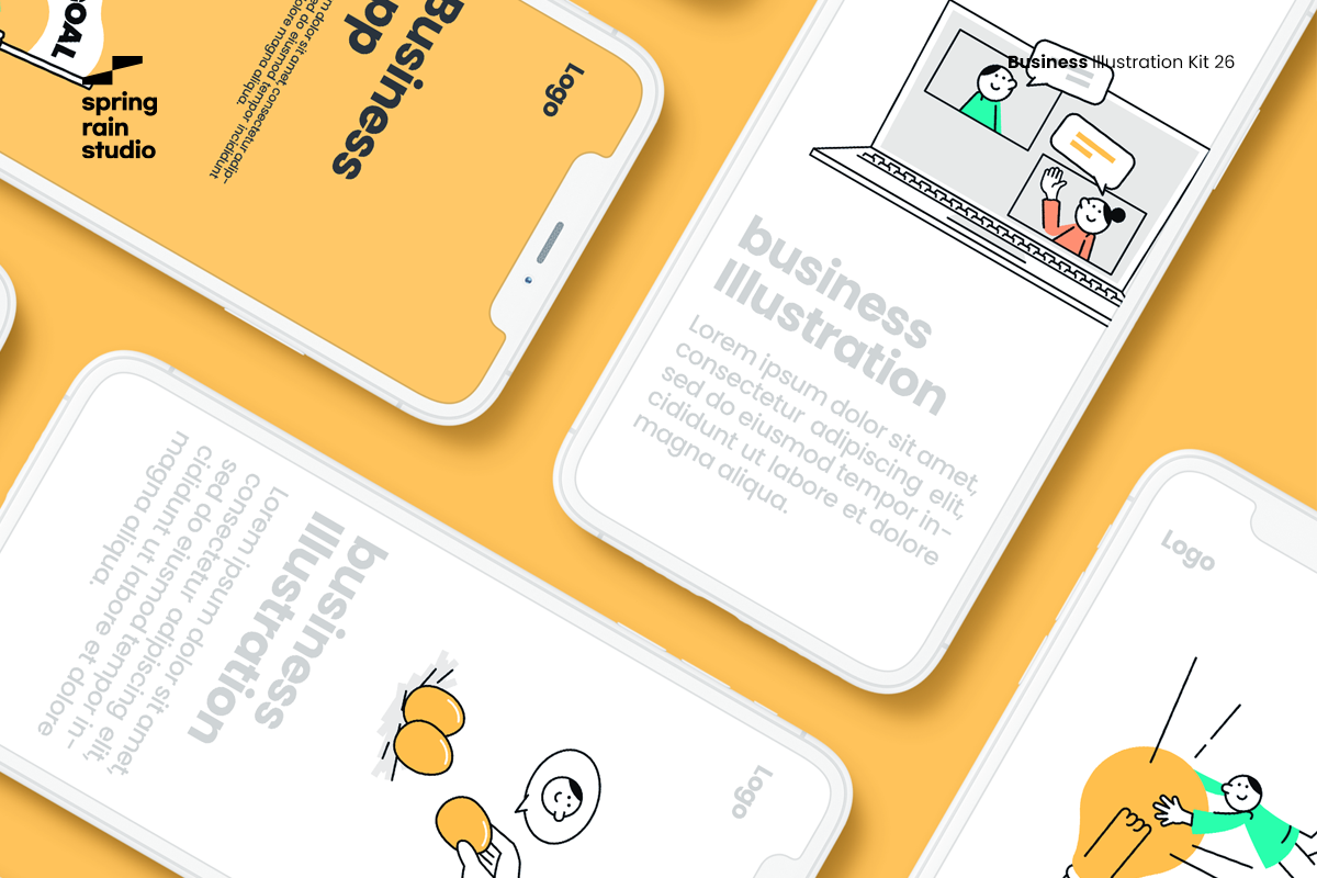 Minimal Business line Illustration, a Person Illustration by springrain studio (Photo 6 of 10)