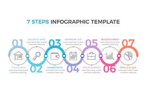 Infographic Template With 7 Steps