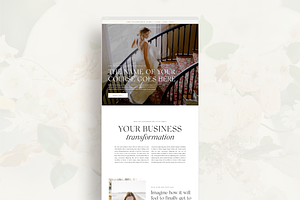 Sales Page Template For Showit