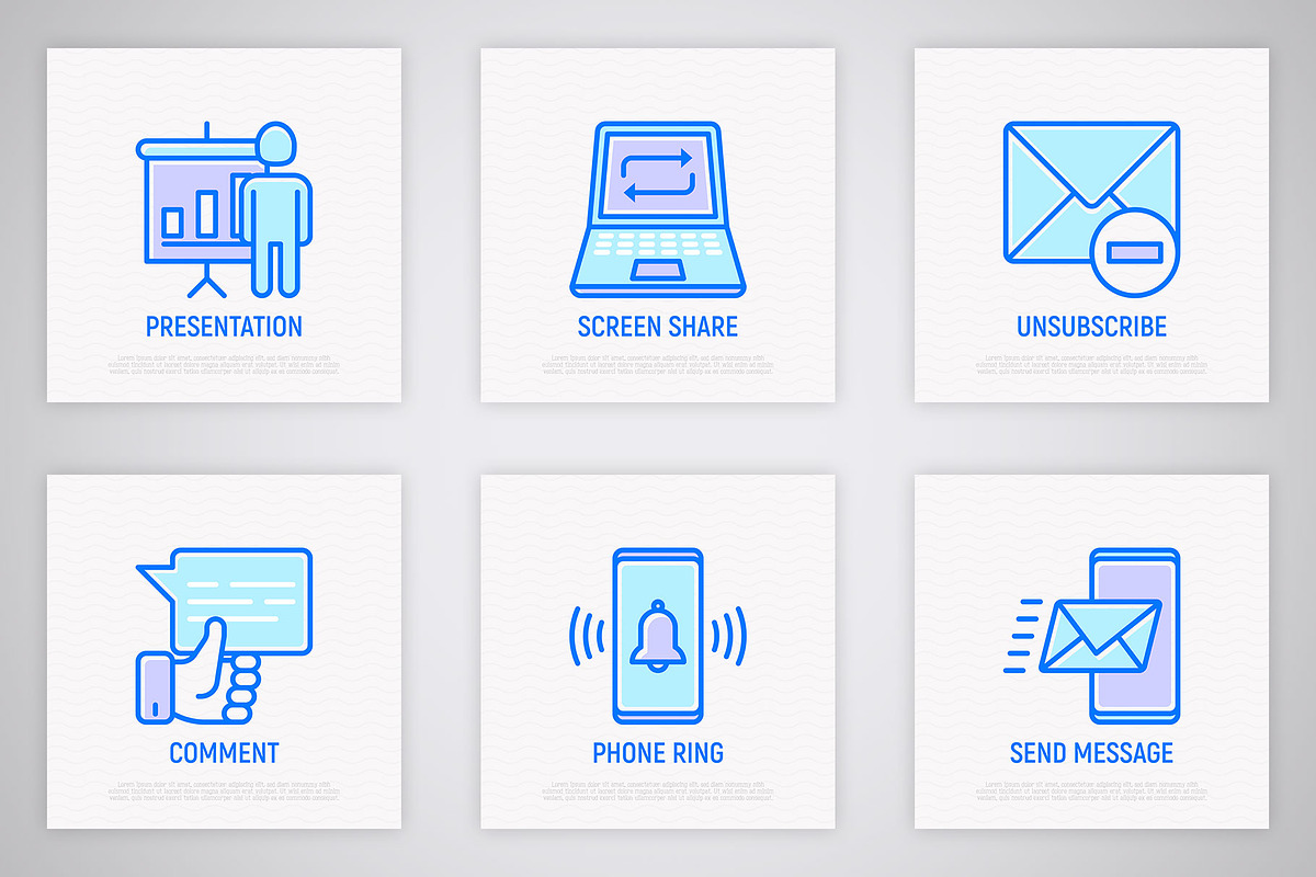 Communication | 16 Thin Line Icons, an Outline Icon by Alex Blogoodf (Photo 5 of 7)