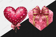 Watercolor Valentine Gift Clipart, an Illustration by Creative Art (Thumbnail 8 of 9)