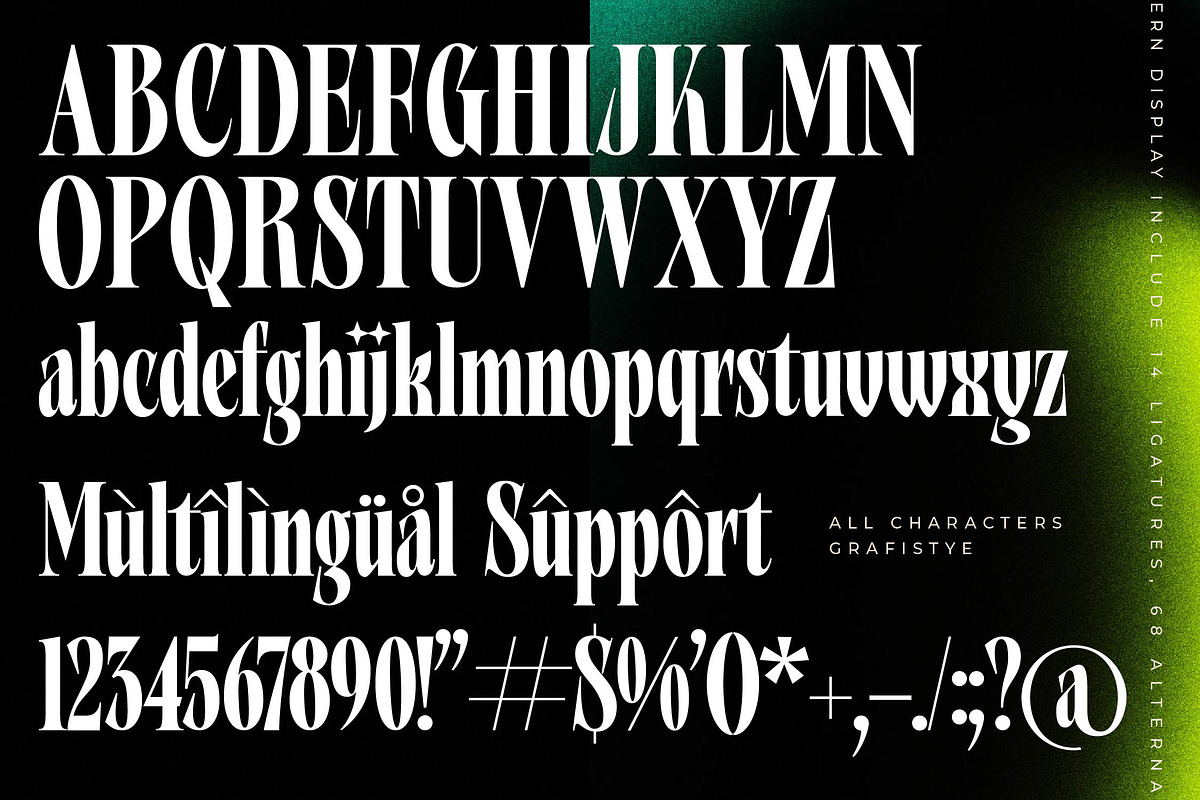 Grafistye Modern Display Serif Font, a Serif Font by timelesstype.co (Photo 18 of 20)