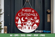 Merry Christmas Door Hanger LaserCut, a Decorative Illustration by OTVEY DESIGN (Thumbnail 2 of 13)