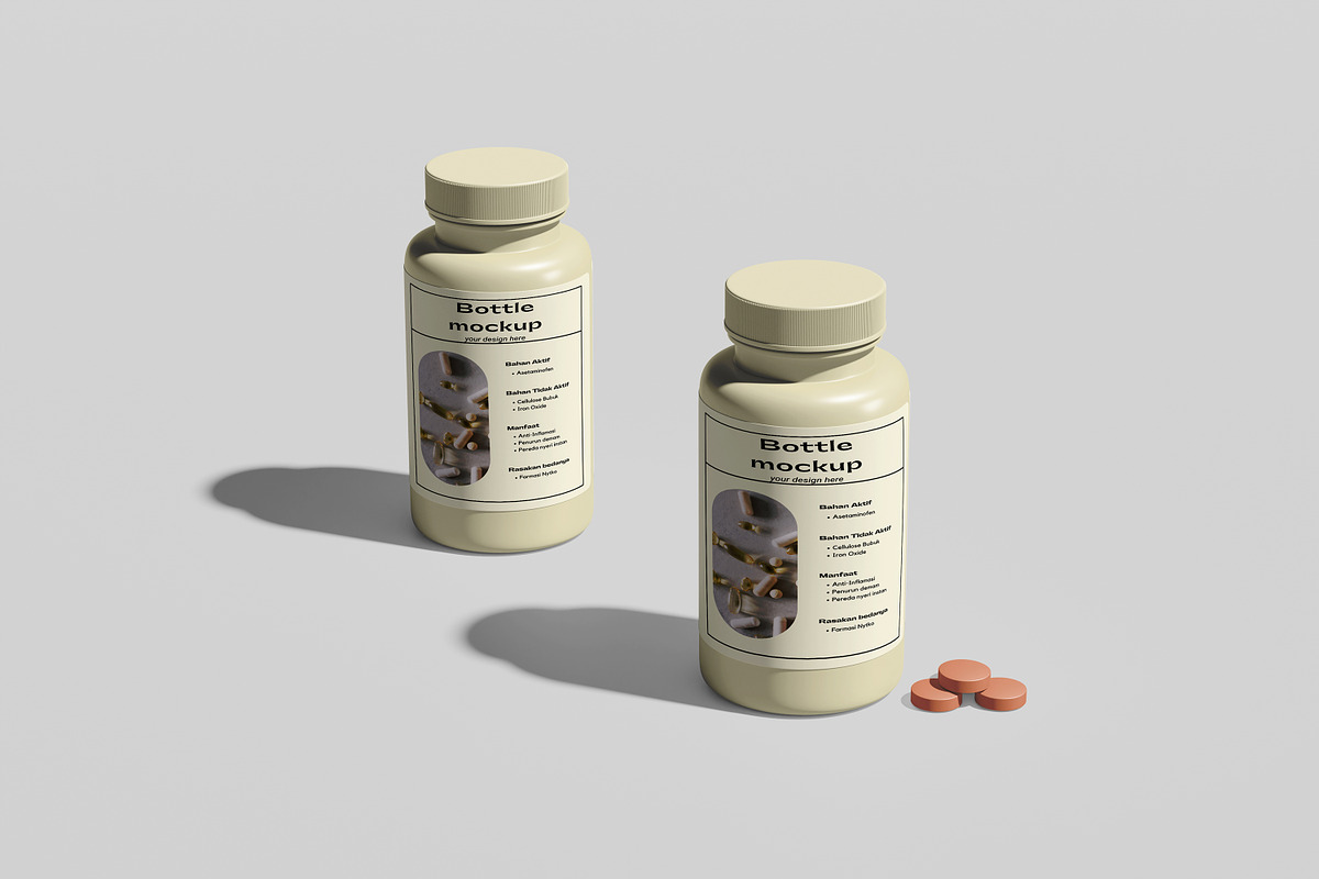 Supplement Bottle Packaging Mockup, a Cups & Container Mockup by swsi-studio (Photo 6 of 6)