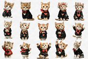 Watercolor Spring Cat Clipart, an Illustration by Designworld (Thumbnail 2 of 4)