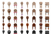 Hair clipart, Hair for little girls, an Illustration by Elenbushe (Thumbnail 4 of 9)
