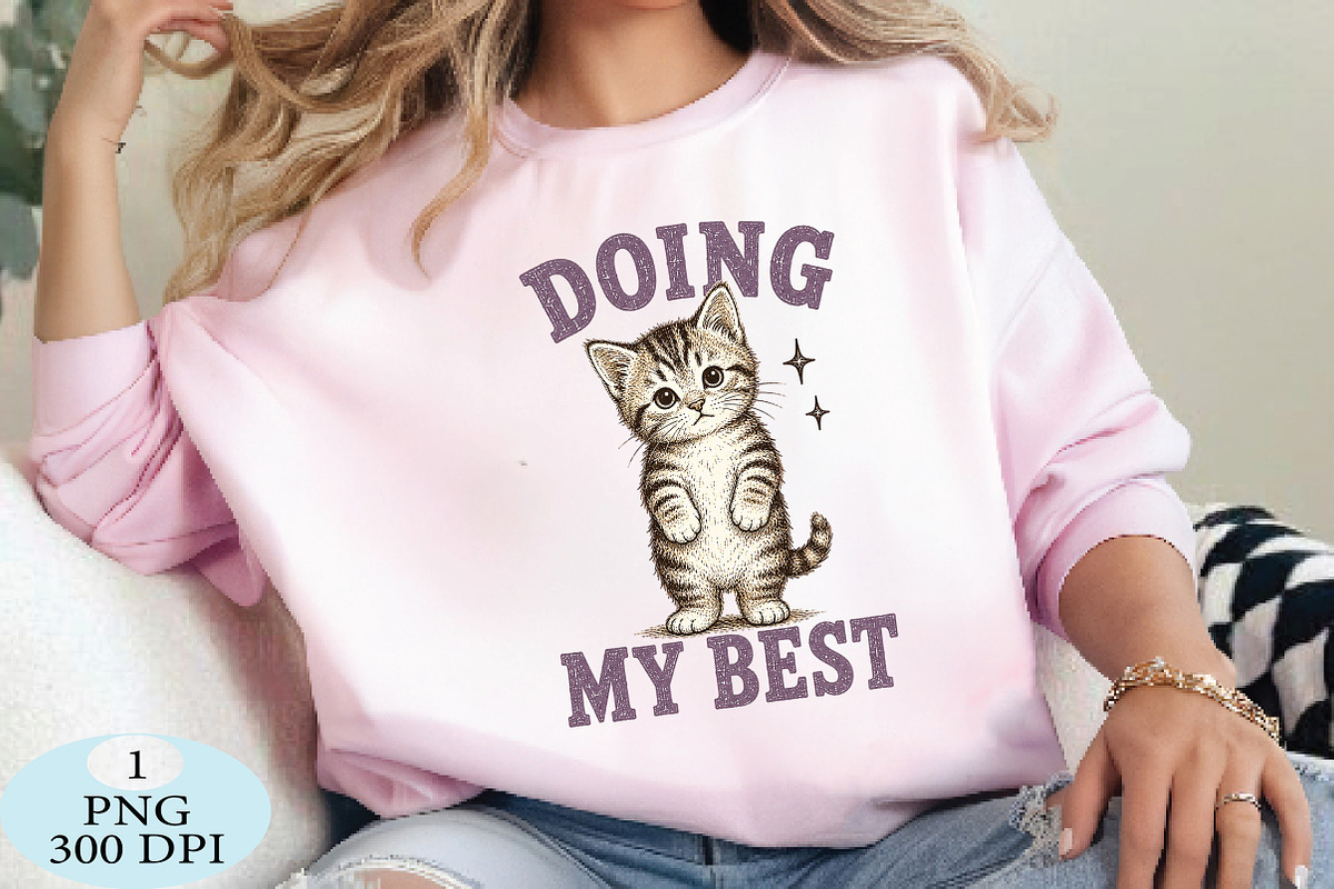 Doing My Best Cat PNG, a Seasonal Illustration by Daily.Designs (Photo 3 of 5)