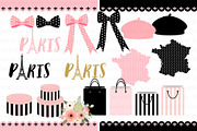 Paris Fashion Clipart+Pattern set, an Illustration by Mia's Graphic Design (Thumbnail 6 of 10)