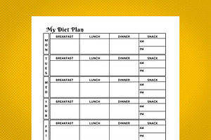 Diet Planner Kdp Interior