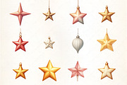 Christmas Star Ornament with Glitter, an Illustration by CrexoraLab (Thumbnail 3 of 5)