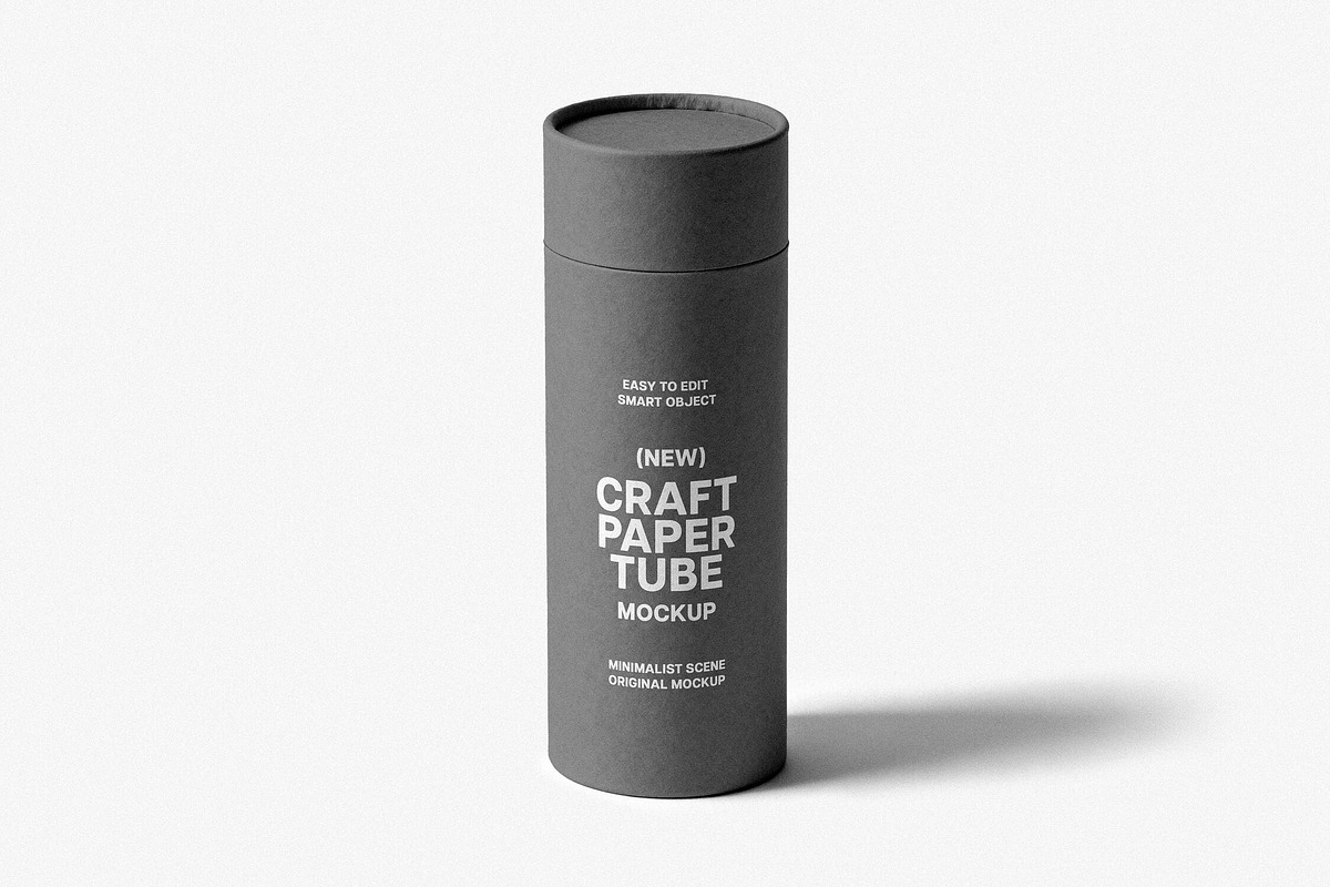 Isolated Craft Paper Tube Mockup, a Product Mockup by Design Squad (Photo 2 of 4)