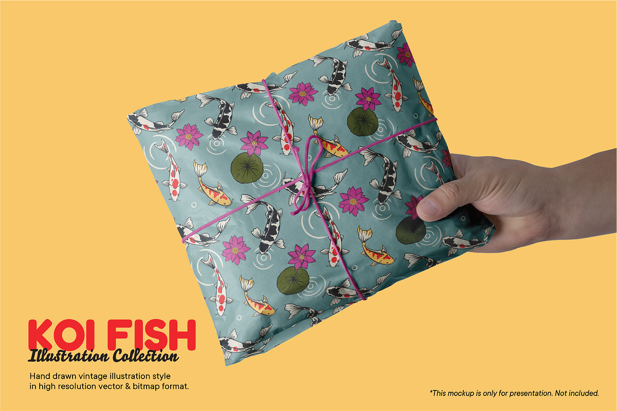 Koi Fish Japanese Carp Illustration, an Illustration by ARQAM Studio (Photo 7 of 10)