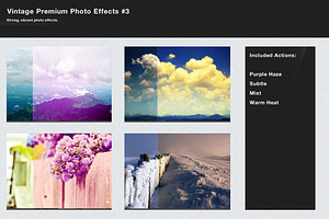 Vintage Premium Photo Effects #3