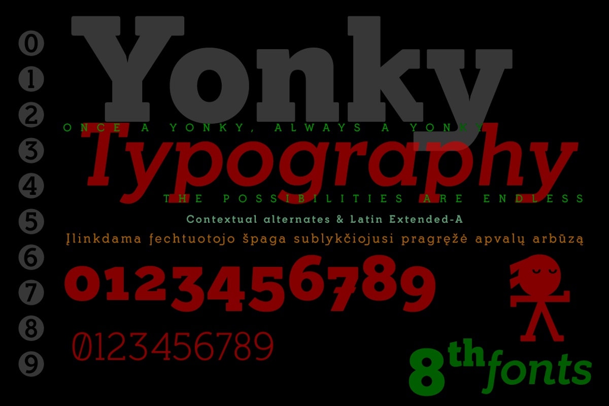 Yonky Slab -8 fonts- 34% off preview 6
