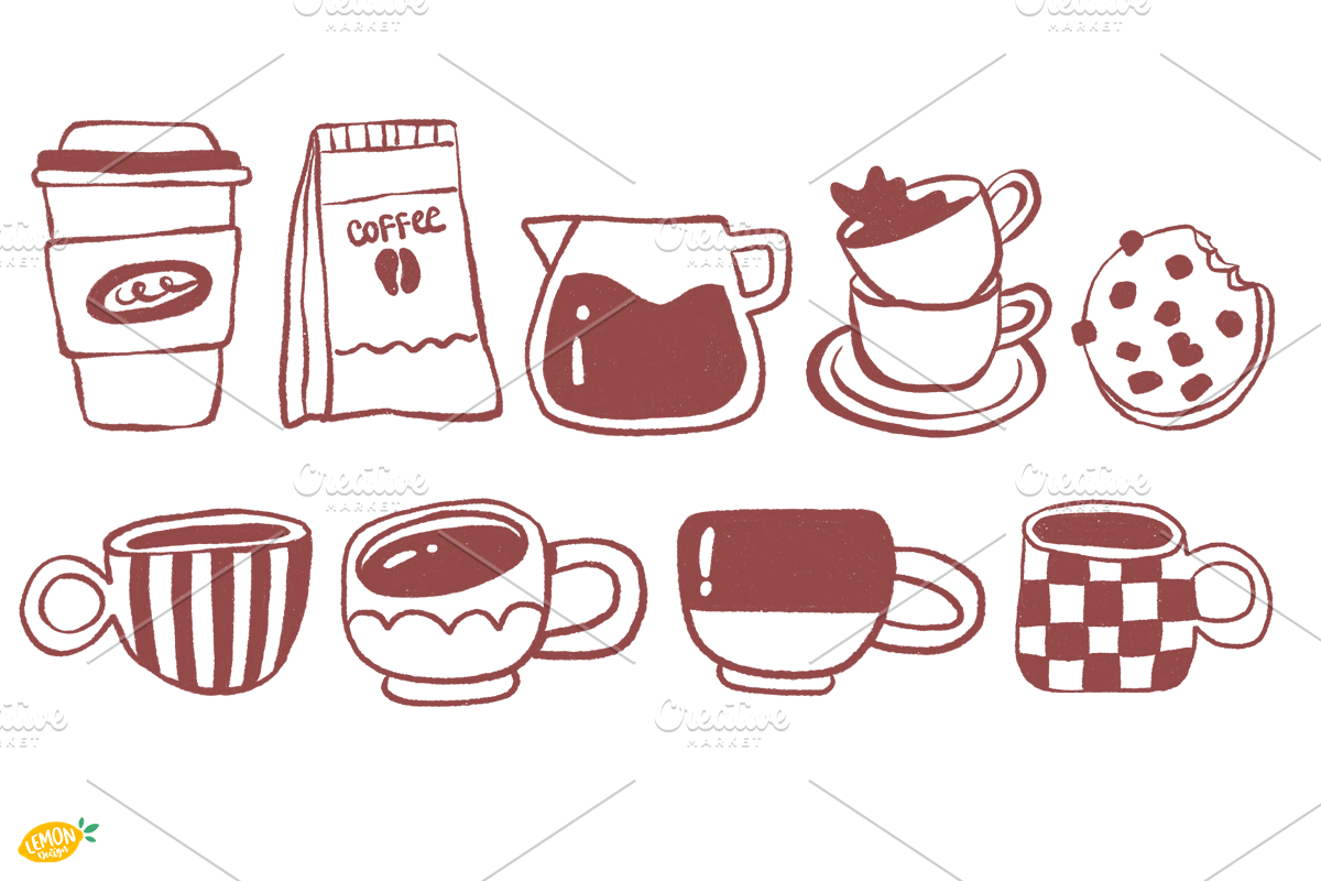 Coffee Lover PNG Clipart Bundle, a Food Illustration by LemonDesign (Photo 2 of 3)