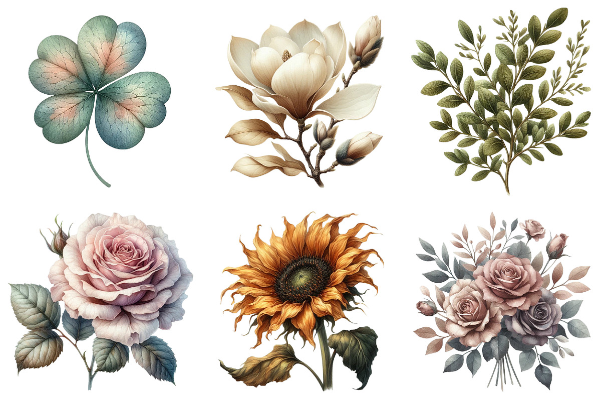 Vintage Botanical Clipart, an Illustration by cherrydesign (Photo 3 of 3)