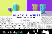 black & white dots patterns, a Pattern Graphic by designbydi (Thumbnail 1 of 14)