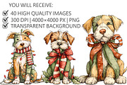 Christmas Dog Clipart, an Illustration by Pixels.Craft (Thumbnail 3 of 6)