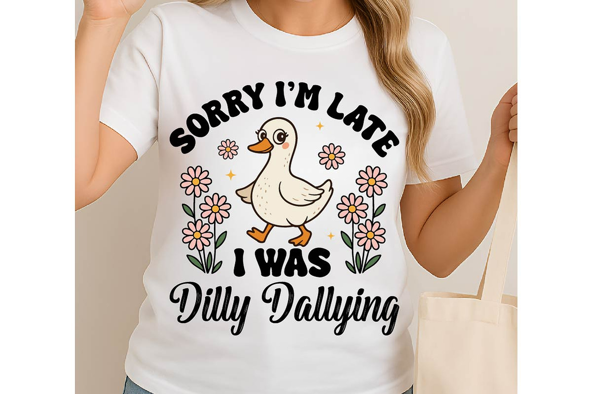 Funny Goose Png, Sorry Im Late SVG, an Object Graphic by Digi_Design_World (Photo 1 of 6)