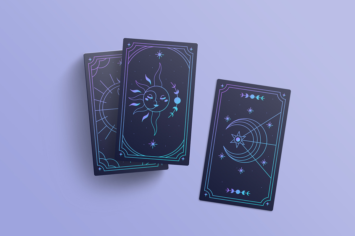 Magic tarot card back designs set, a Decorative Illustration by Good Studio (Photo 7 of 8)