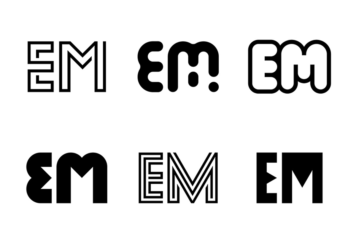 Set of letter EM logos, an Object Graphic by NataliiaVolyk