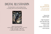 Crystal Raven Esoteric Illustration, an Animal Illustration by The Dutch Lady Designs (Thumbnail 2 of 4)