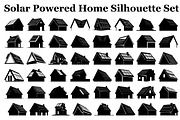 Solar Powered Home Silhouette Set, a Graphic by Designer_Momina (Thumbnail 1 of 14)
