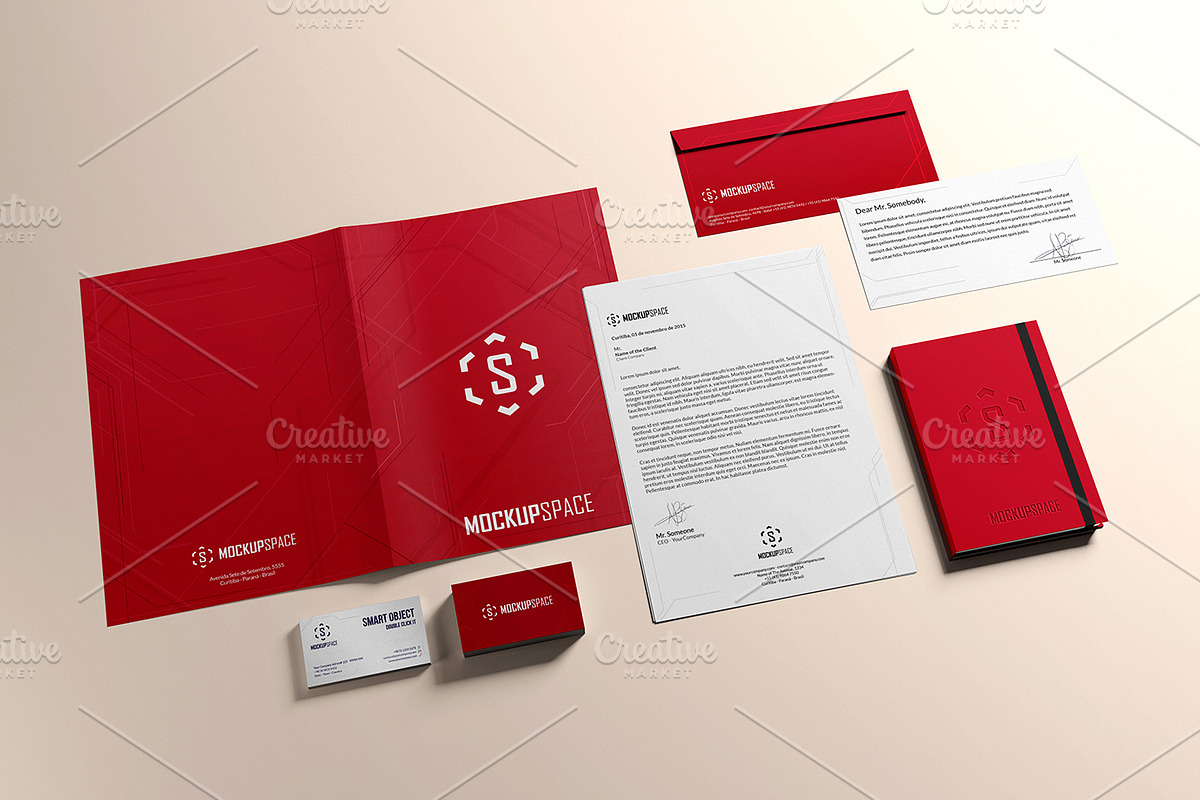 Elegant Stationery Brand Mock-Up, a Books & Magazine Mockup by MockupSpace (Photo 13 of 15)