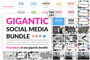 43 in 1 Gigantic Social Media Bundle