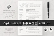 Resume Template / CV, a Resume Template by TheResumeCoach (Thumbnail 1 of 6)