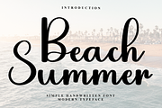 Beach Summer, a Handwritten Font by InermediaSTUDIO (Thumbnail 1 of 7)