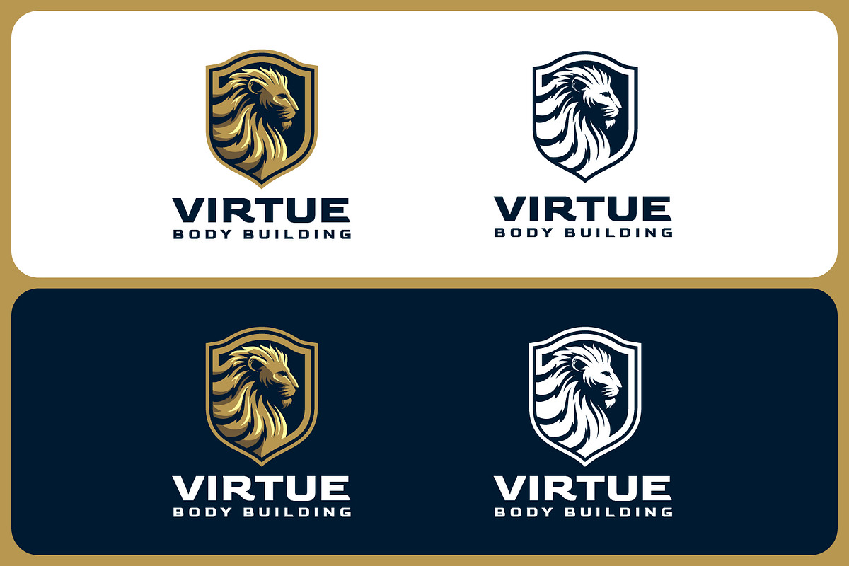Calm Golden Lion Badge Logo, a Branding & Logo Template by Suhandi (Photo 3 of 4)