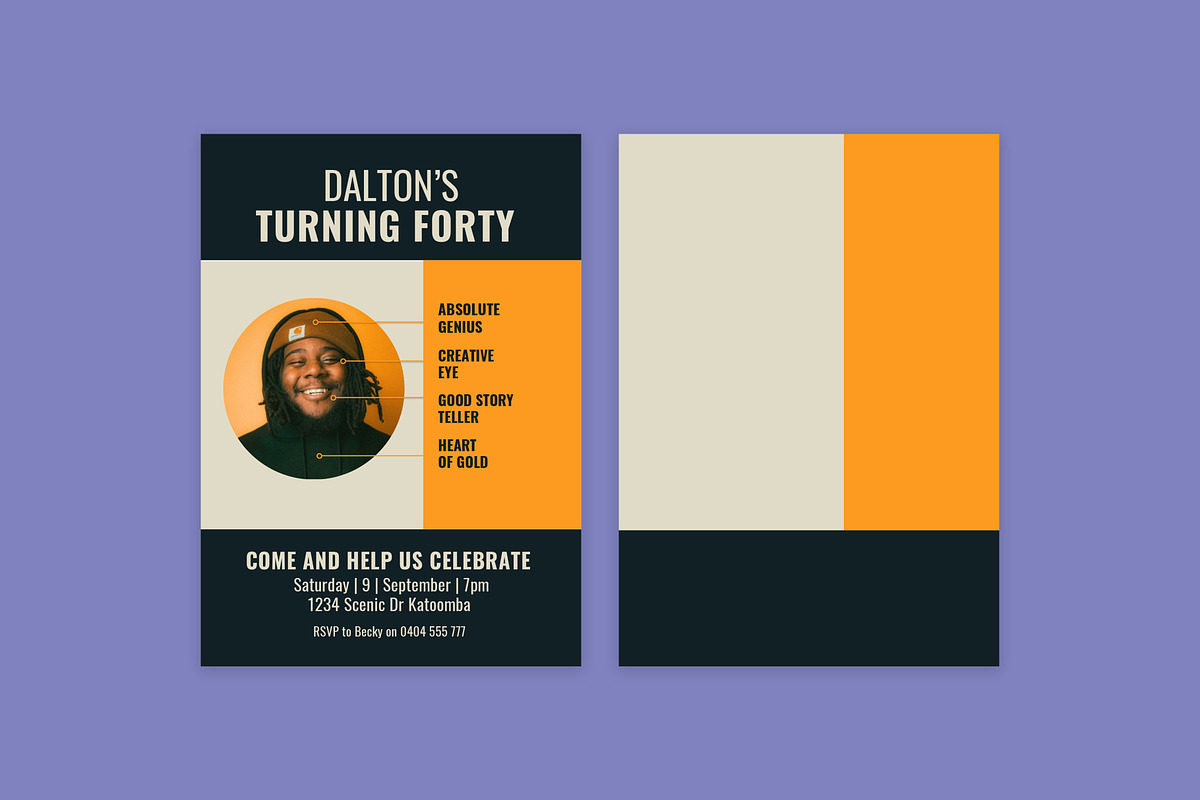 Dalton Birthday Invitation, an Invitation Template by Mountain Folk Creative (Photo 4 of 7)