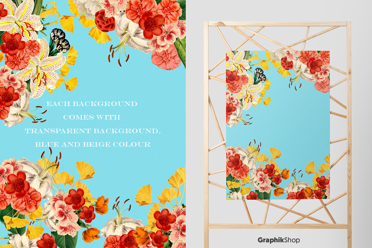 Vintage Summer Flowers Collection, a Pattern Graphic by Chus Moreno Studio (Photo 11 of 17)