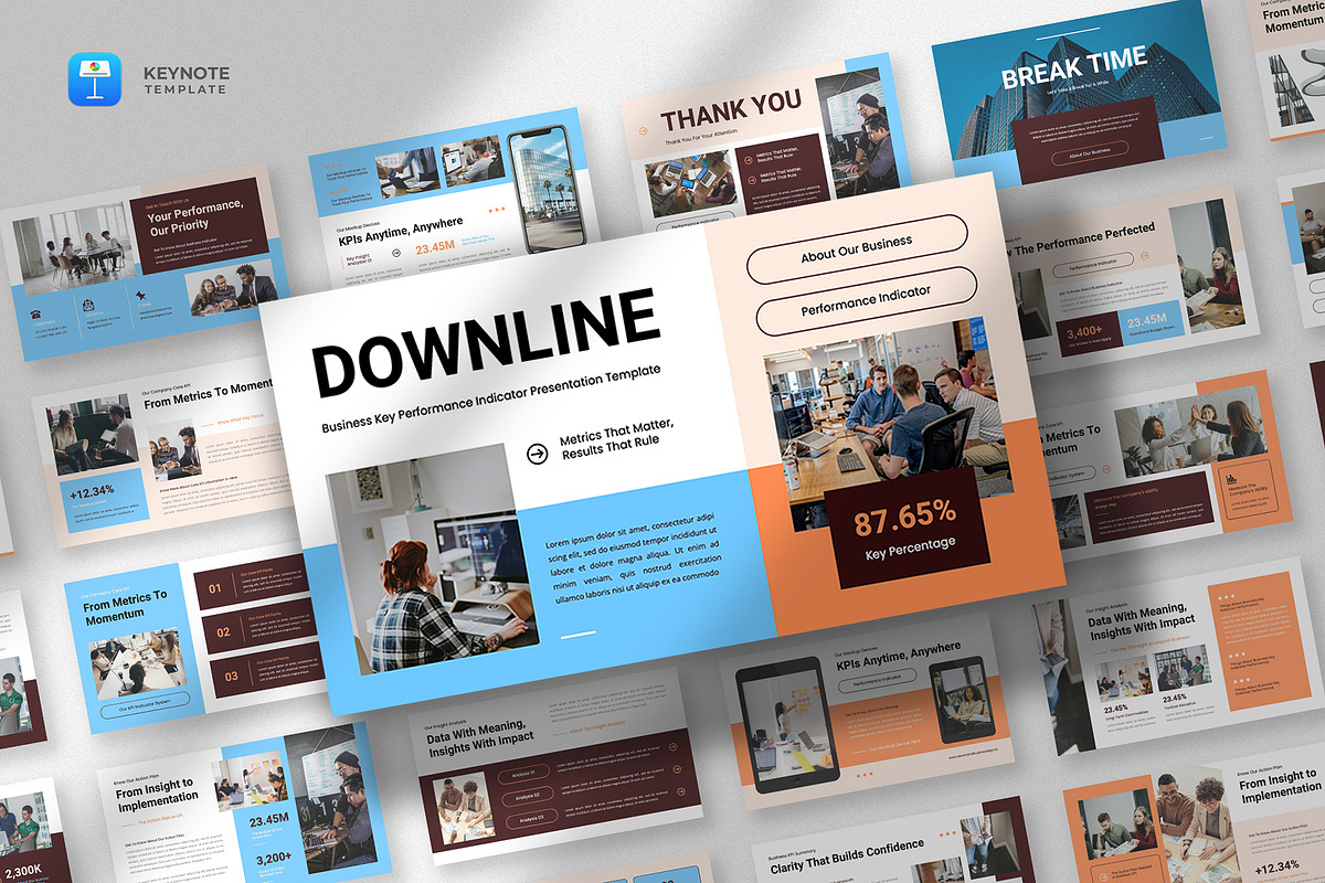Business SOP & KPI Keynote Template, a Presentation Template by fluffstudio (Photo 1 of 4)
