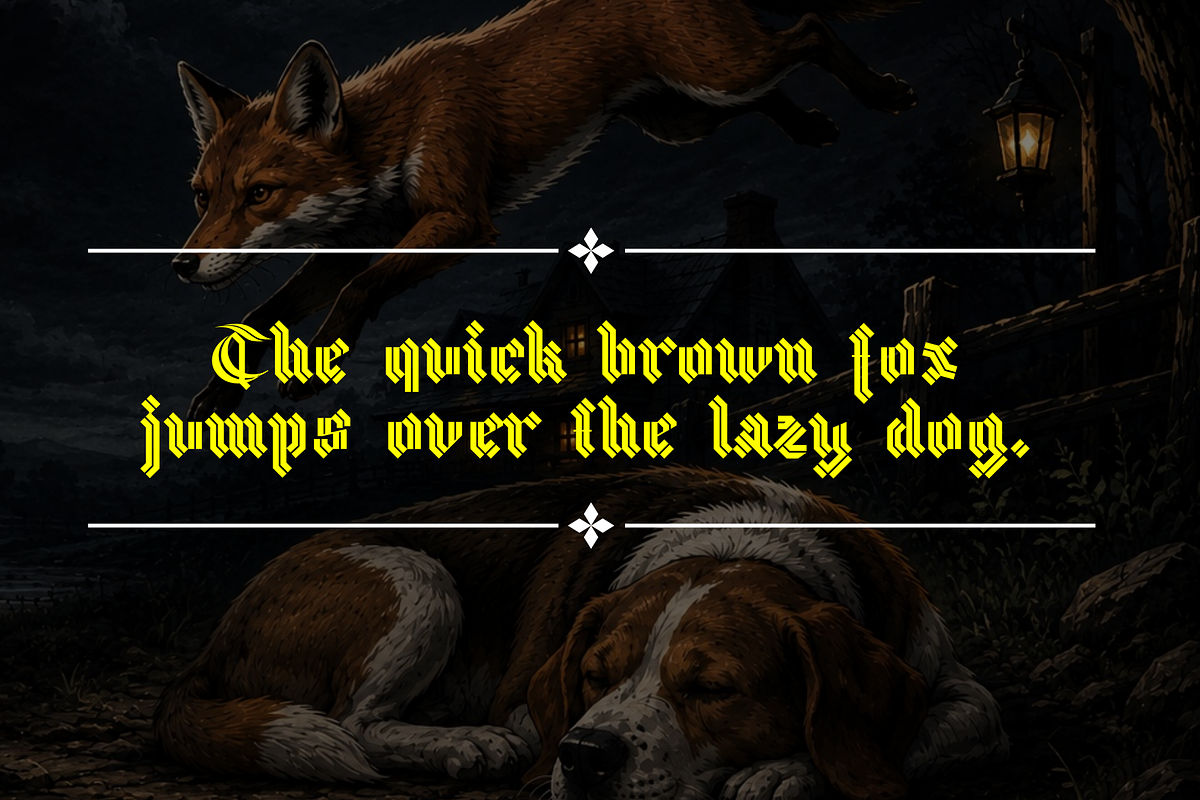 Wildkor - Blackletter Stripe Font, a Blackletter Font by Gittype (Photo 2 of 13)
