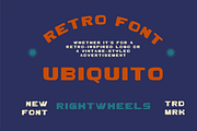 UBIQUITO - Retro Display Font, a Font by Rightwheels (Thumbnail 1 of 10)