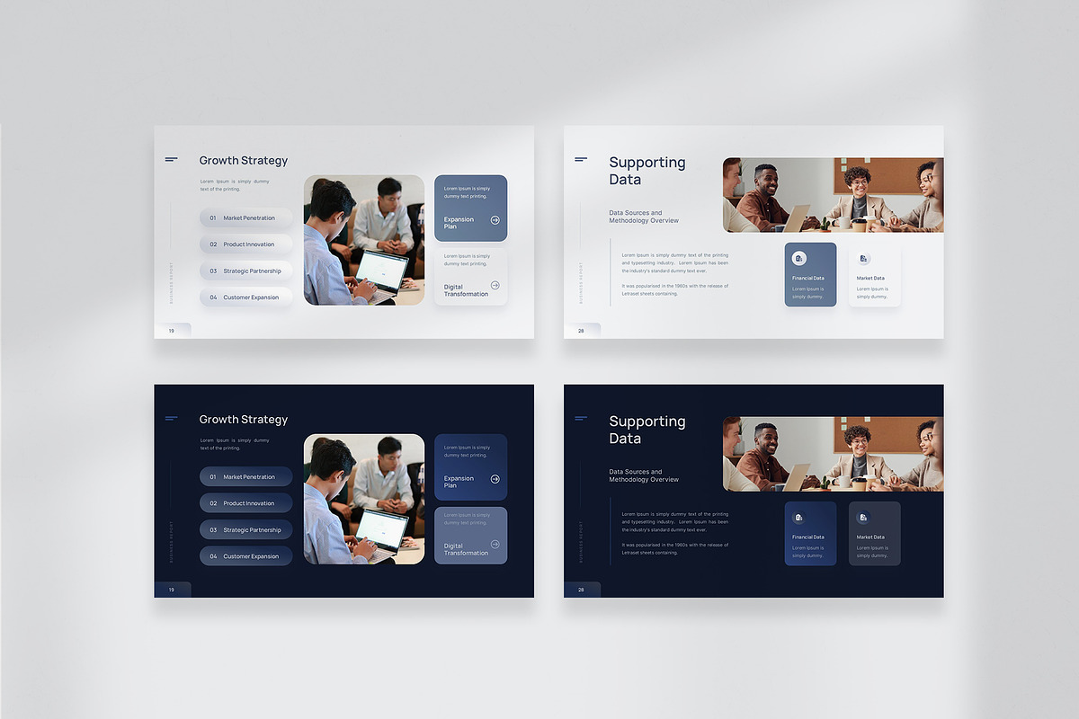 Business Report PowerPoint Template, a Presentation Template by New Coral Design (Photo 4 of 6)