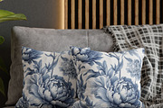 Blue Peony Floral Pattern, a Pattern Graphic by elfy creative (Thumbnail 1 of 3)