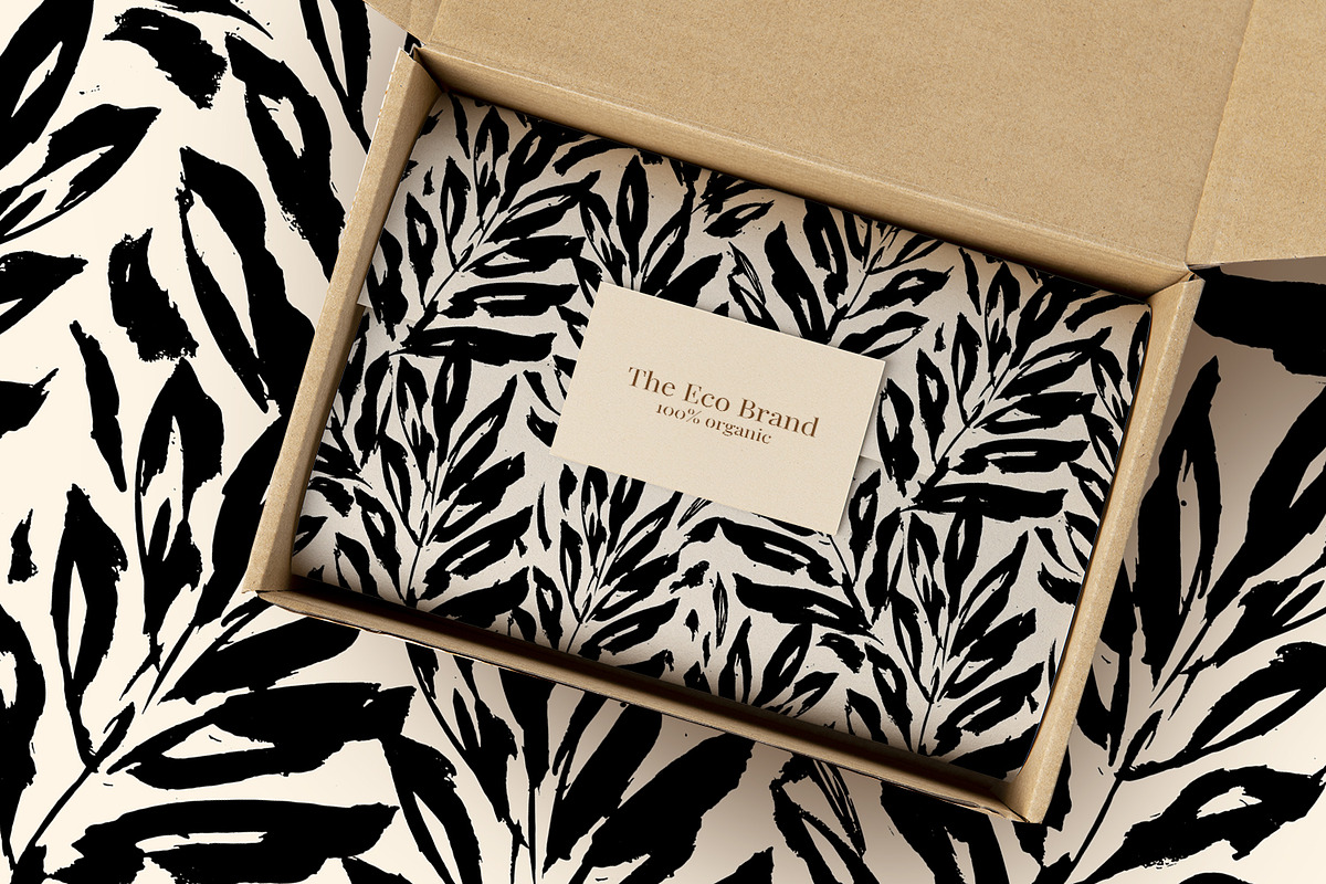 Hand Painted Leaves, a Pattern Graphic by MalyskaStudio (Photo 8 of 13)