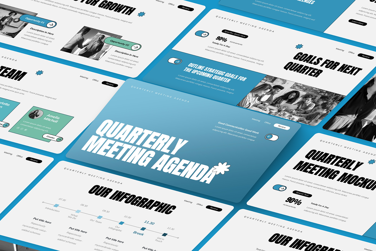 Quarterly Meeting Agenda, a Presentation Template by SquidPixey (Photo 6 of 6)