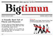 Bigtimun – Modern Friendly Serif, a Serif Font by BearyType Studio (Thumbnail 1 of 11)