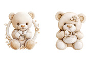 Watercolor Teddy Bear Clipart, an Illustration by SinaCreation (Thumbnail 4 of 11)