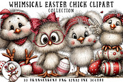 Whimsical Easter Chick Clipart, an Illustration by OK Design (Thumbnail 1 of 6)
