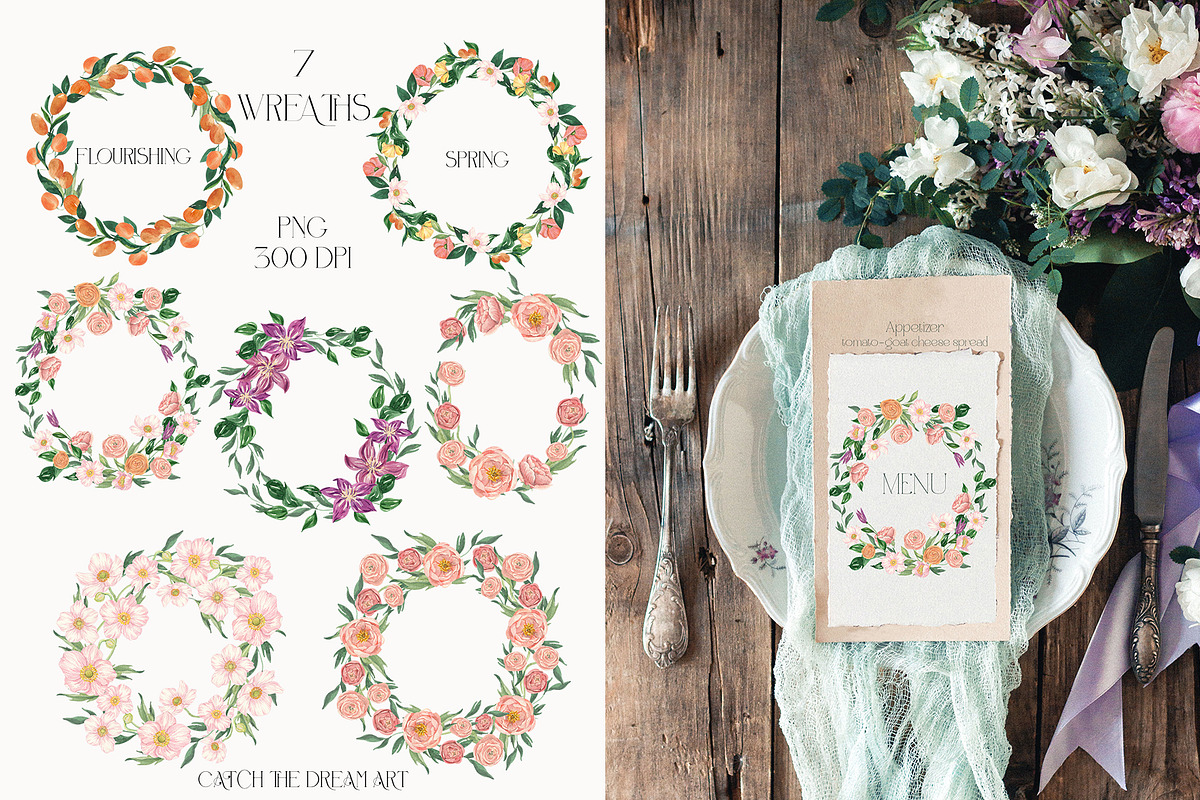 Flourishing Spring Garden Watercolor, a Seasonal Illustration by Catch the Dream Art (Photo 8 of 13)