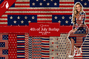 4th of July Burlap Seamless Textures, a Texture Graphic by Creative Matrix82 (Thumbnail 1 of 5)