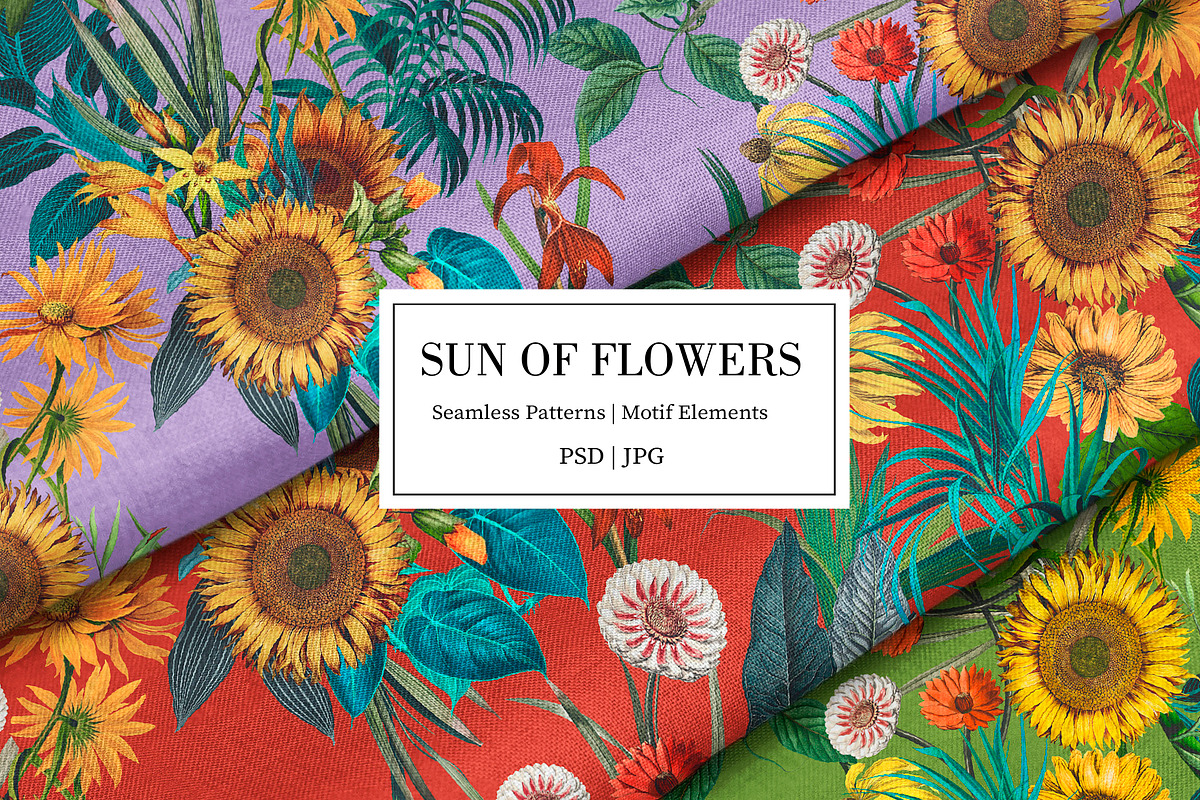 Sunflower Pattern denim, a Wallpaper Graphic by Luiz da Rolt Grathwohl (Photo 8 of 10)