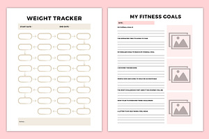 Weight Loss Planner Canva KDP